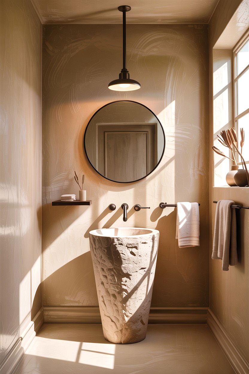 Limewash Beige Bathroom Walls - 30 warm beige bathroom ideas