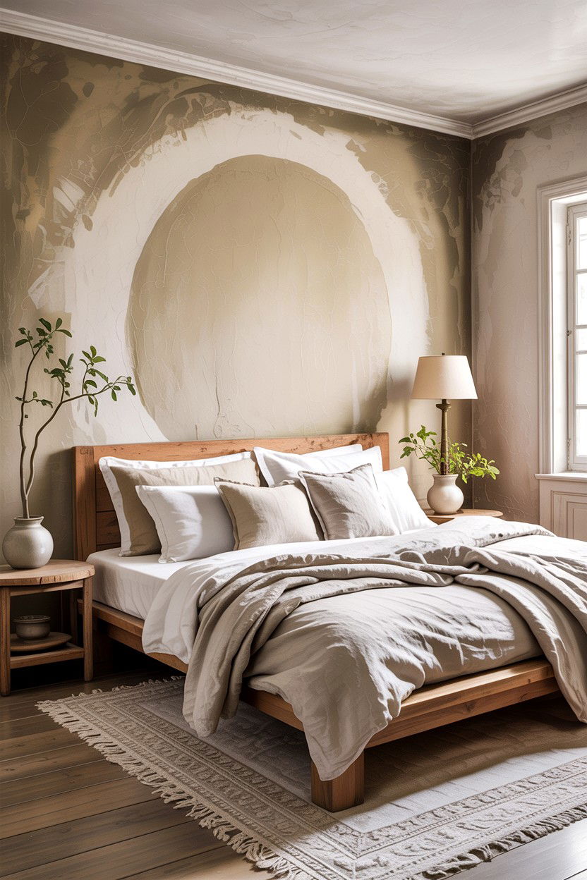 Limewash Paint - 30 bedroom accent wall ideas