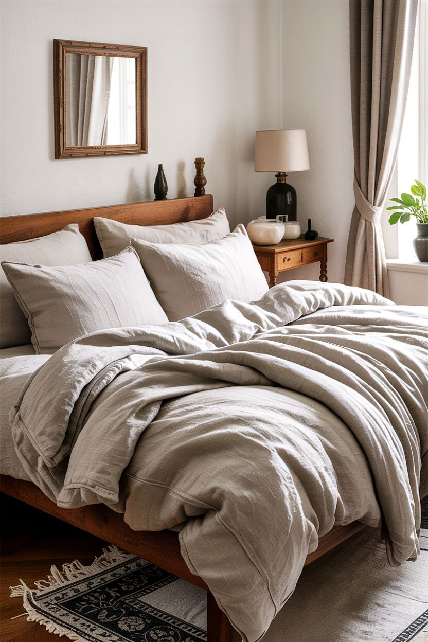 Linen Bed Sheets - 30 insomnia bedroom ideas