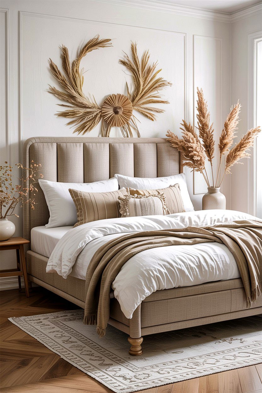 Linen Panel Bed - 30 bedroom panel beds