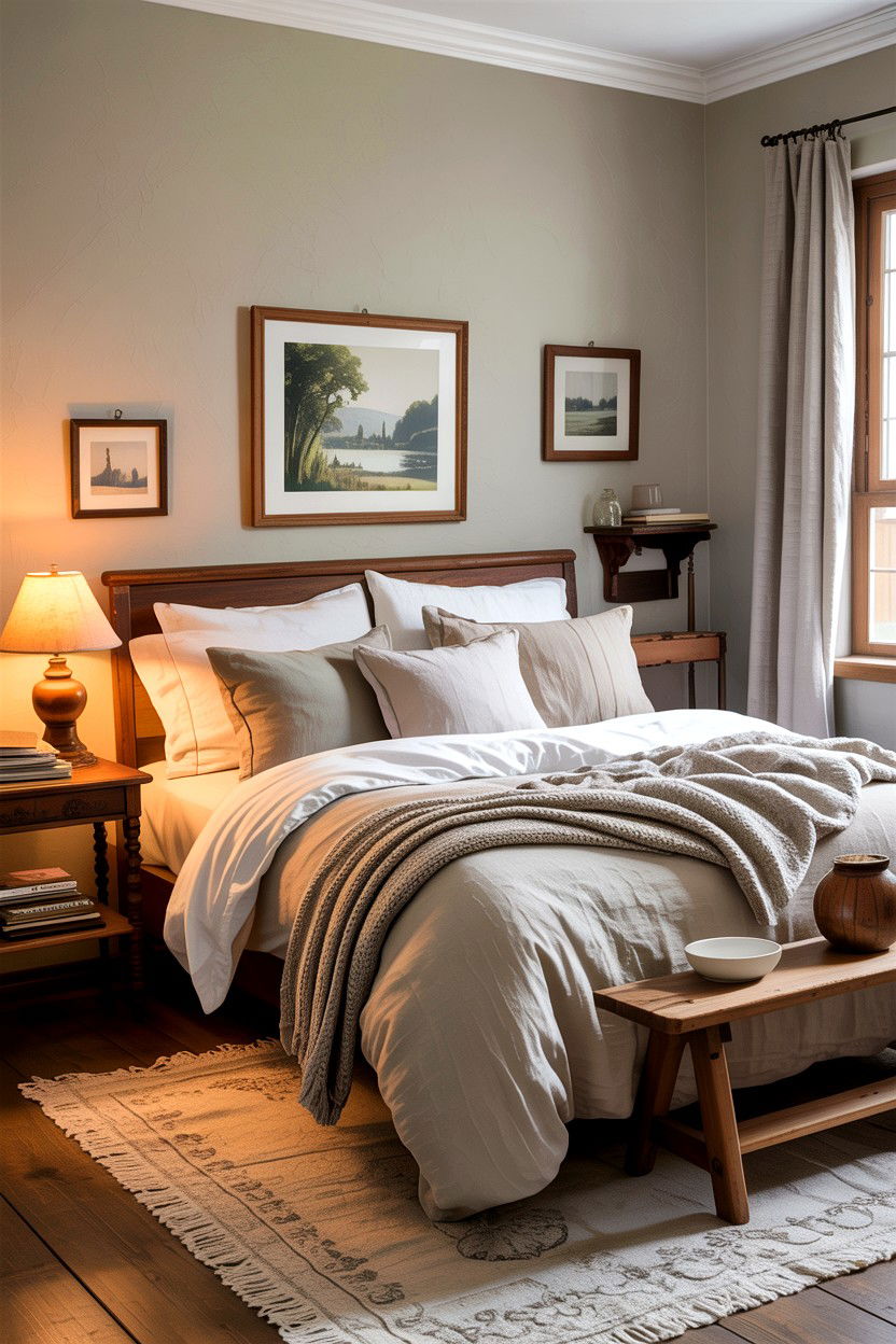 Linen Sheets - 30 cottage bedroom ideas
