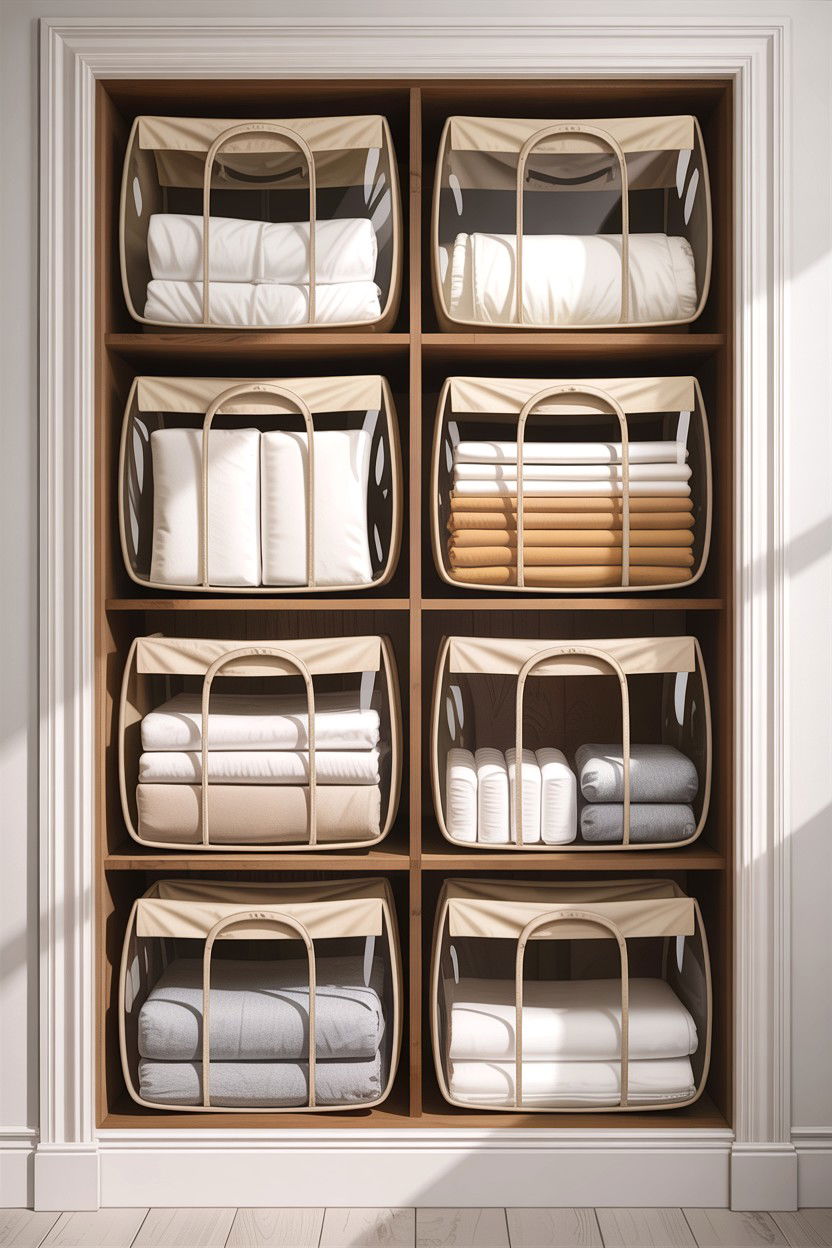 Linen Storage Bags - 30 bedroom storage containers