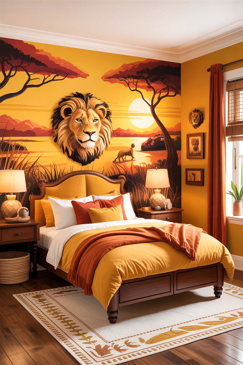 Lion Bedroom - 30 animal themed bedroom ideas
