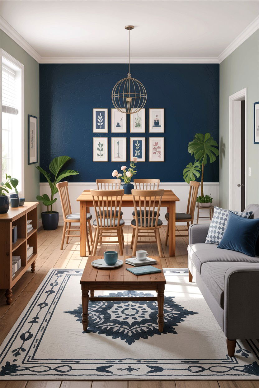 Living room dining room combo with accent wall - 30 living room dining room combo ideas