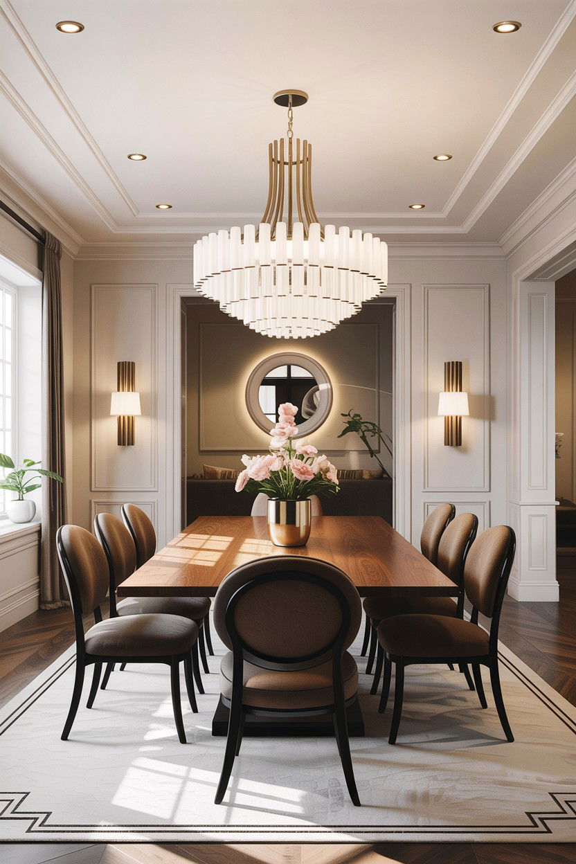 Living room dining room combo with chandelier - 30 living room dining room combo ideas