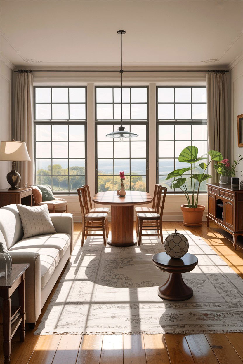 Living room dining room combo with large windows - 30 living room dining room combo ideas