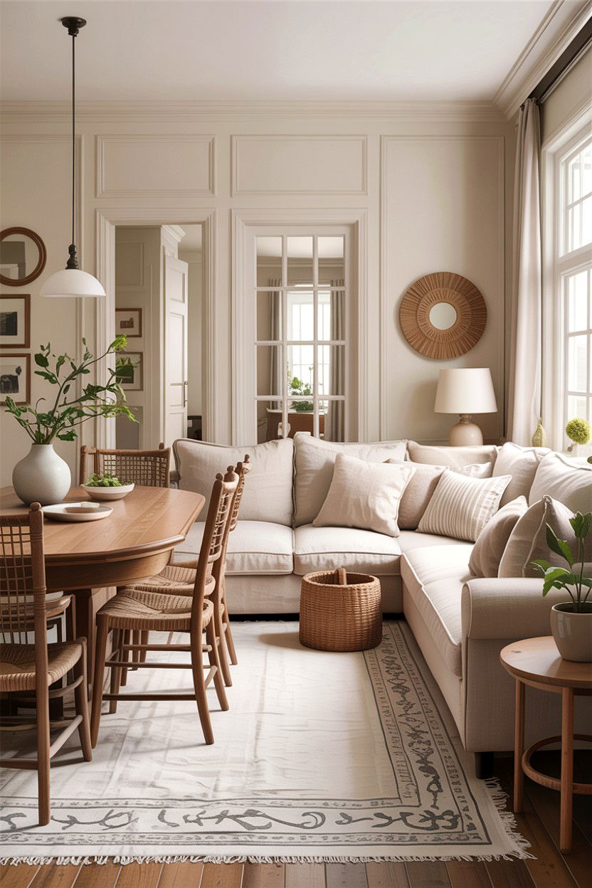 Living room dining room combo with neutral colors - 30 living room dining room combo ideas