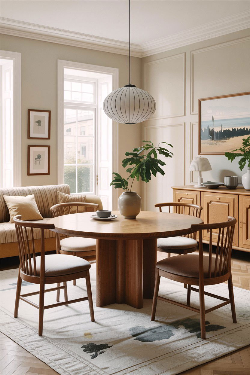 Living room dining room combo with round table - 30 living room dining room combo ideas