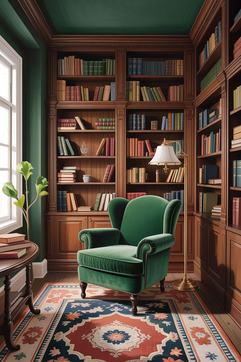 Living room with library - 30 family living room ideas