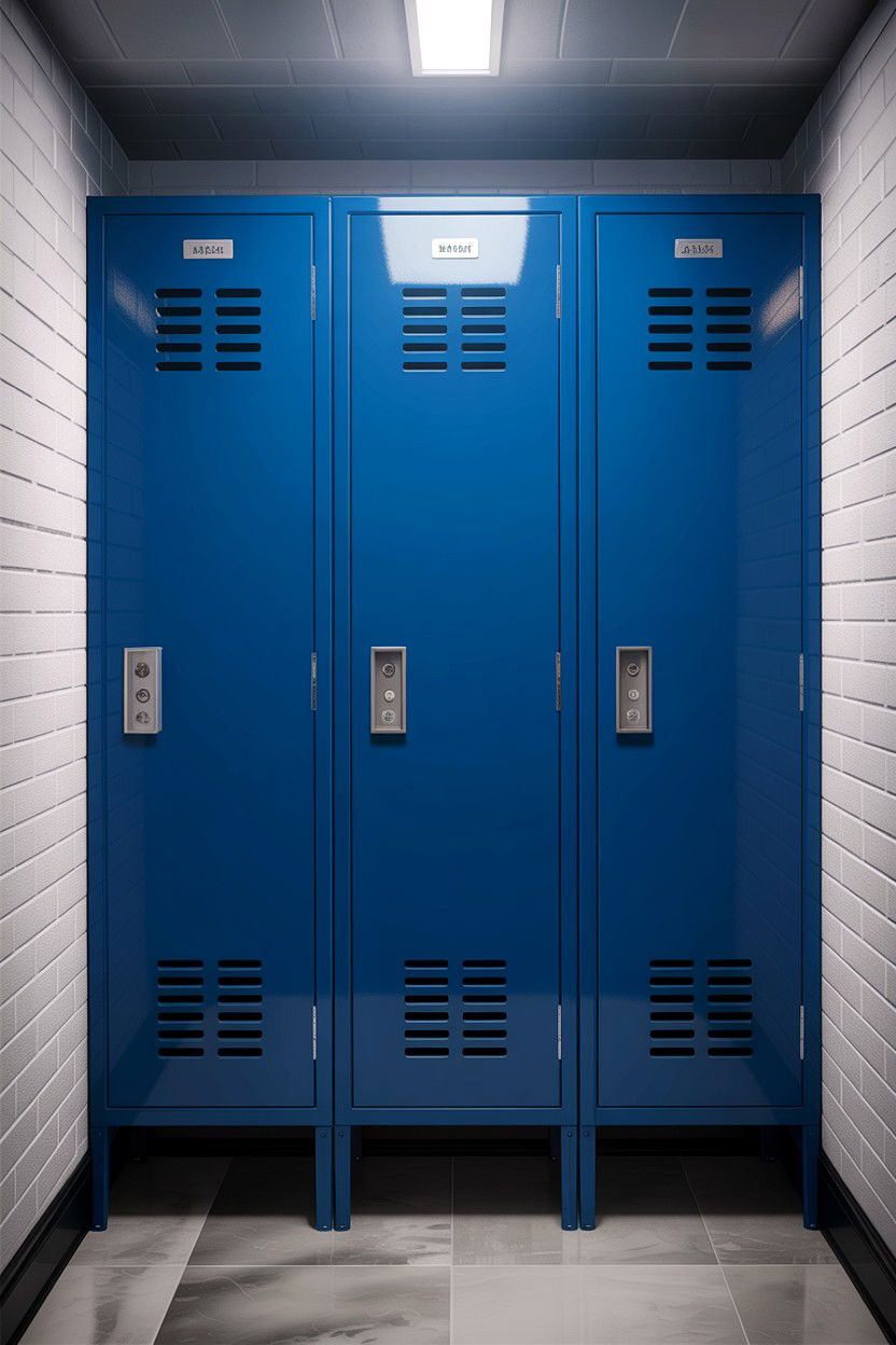 Locker room wardrobe - 30 football bedroom ideas