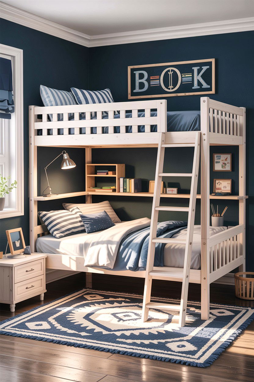 Loft Bed With Desk - 30 elementary age bedroom ideas