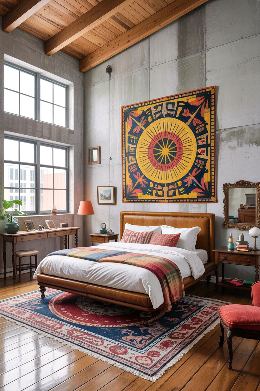 Loft Style Concrete Bedroom - 30 concrete wall bedroom ideas