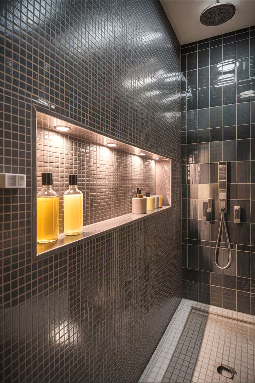 Long Bathroom Built In Niche - 30 galley bathroom ideas