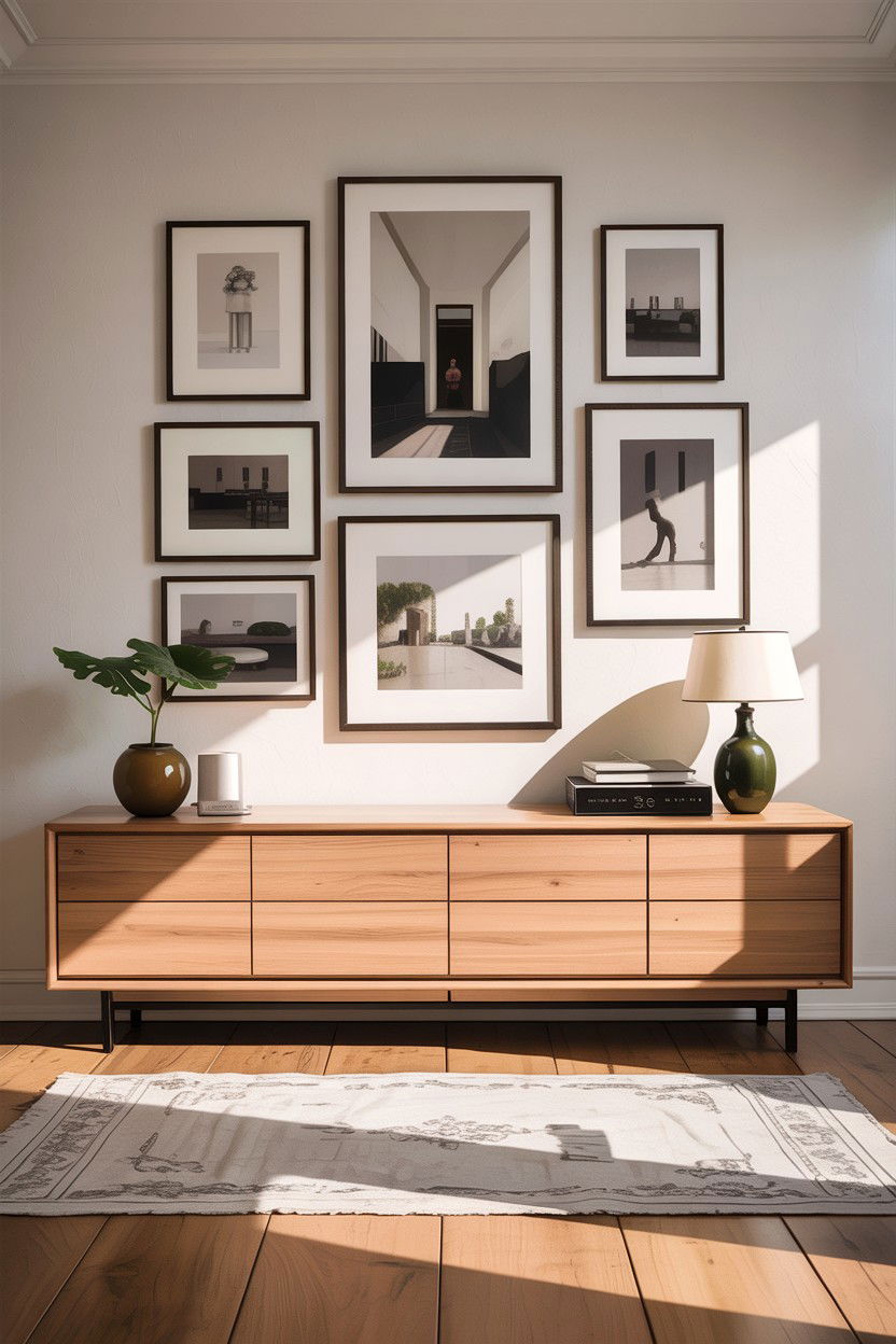 Long Low Profile Credenza - 30 living room credenza ideas