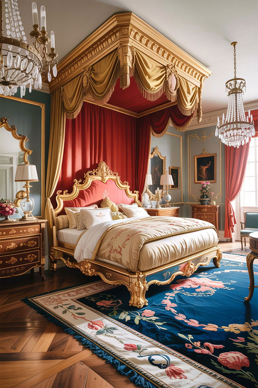 Louis XIV Bedroom - 30 antique bedroom ideas