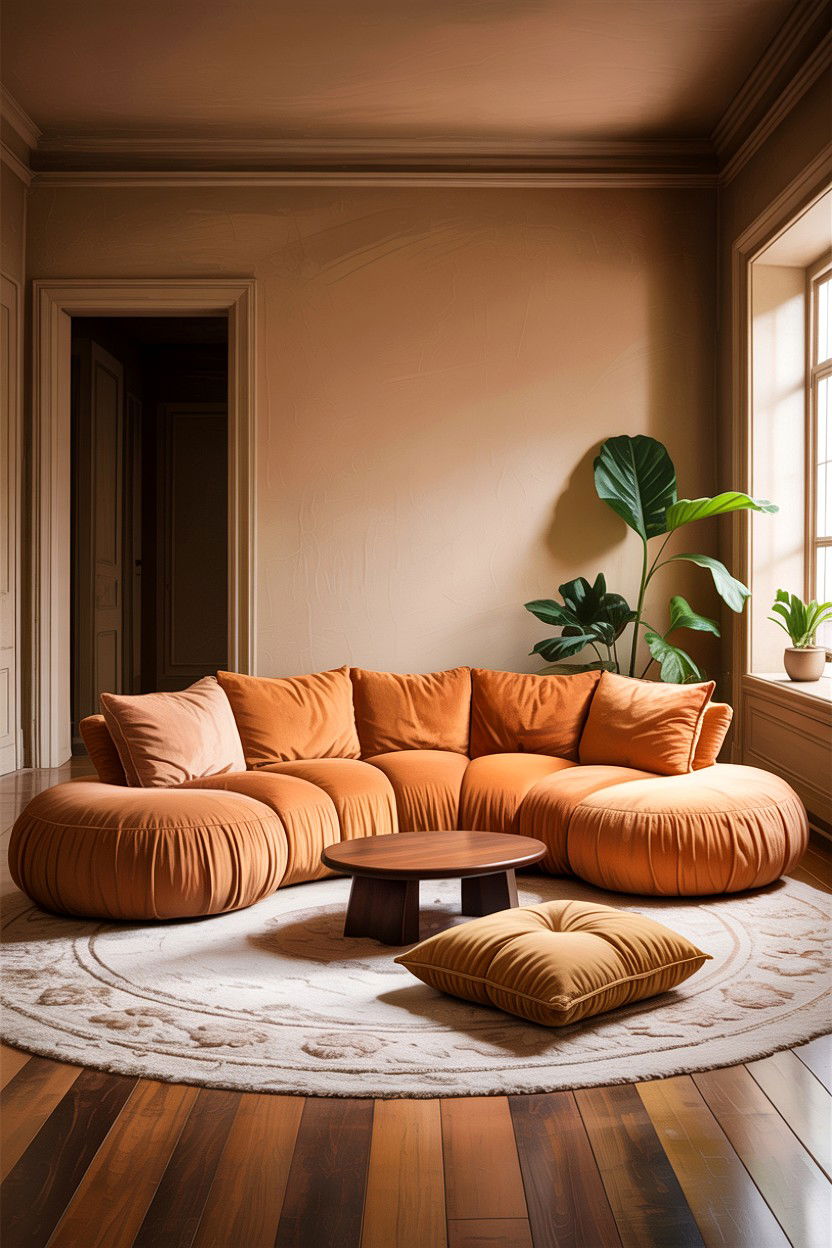 Low Profile Curved Sofa - 30 living room curved sofa ideas