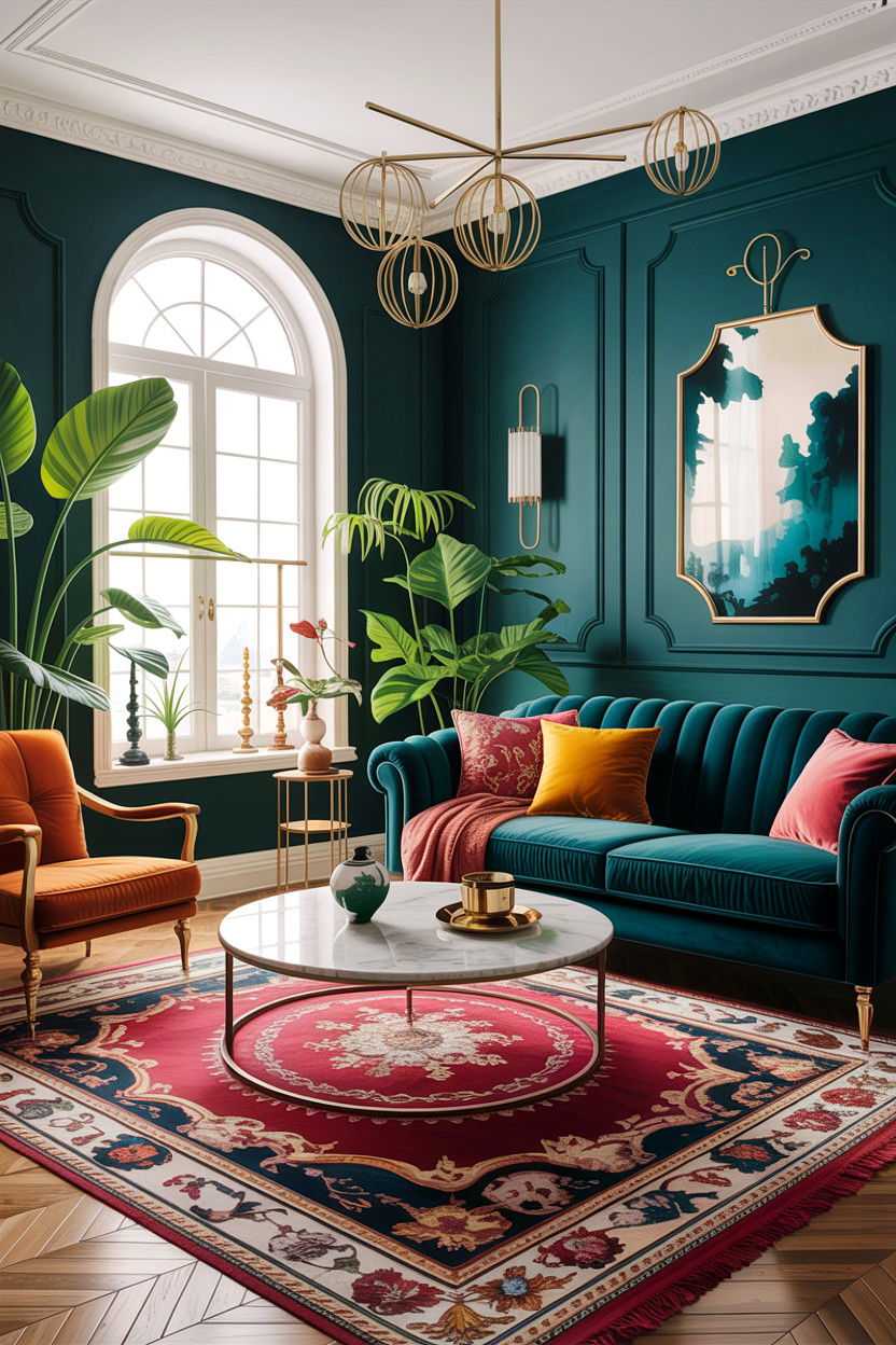 Luxe bohemian living room - 30 bohemian living room ideas