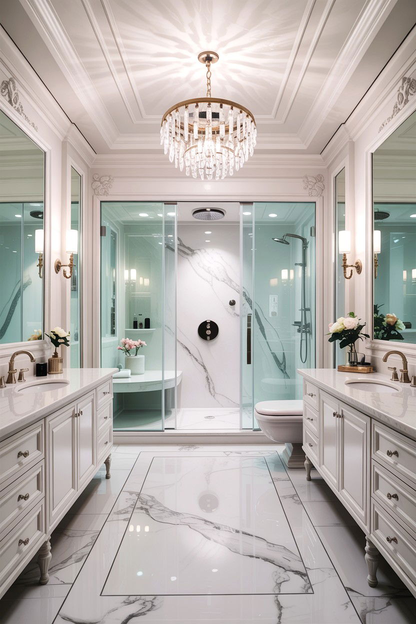Luxury All White Bathroom - 30 all white bathroom ideas