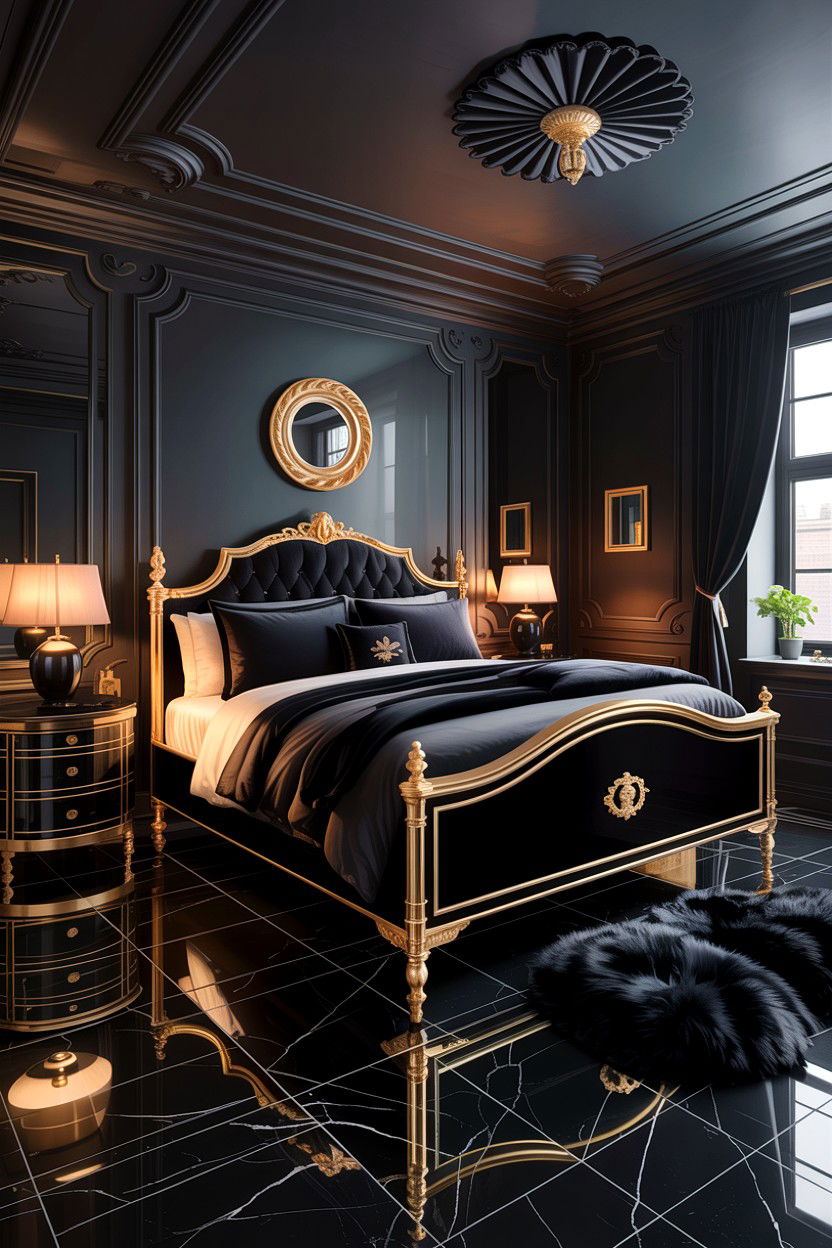 Luxury Black Bedroom - 30 all black bedroom ideas