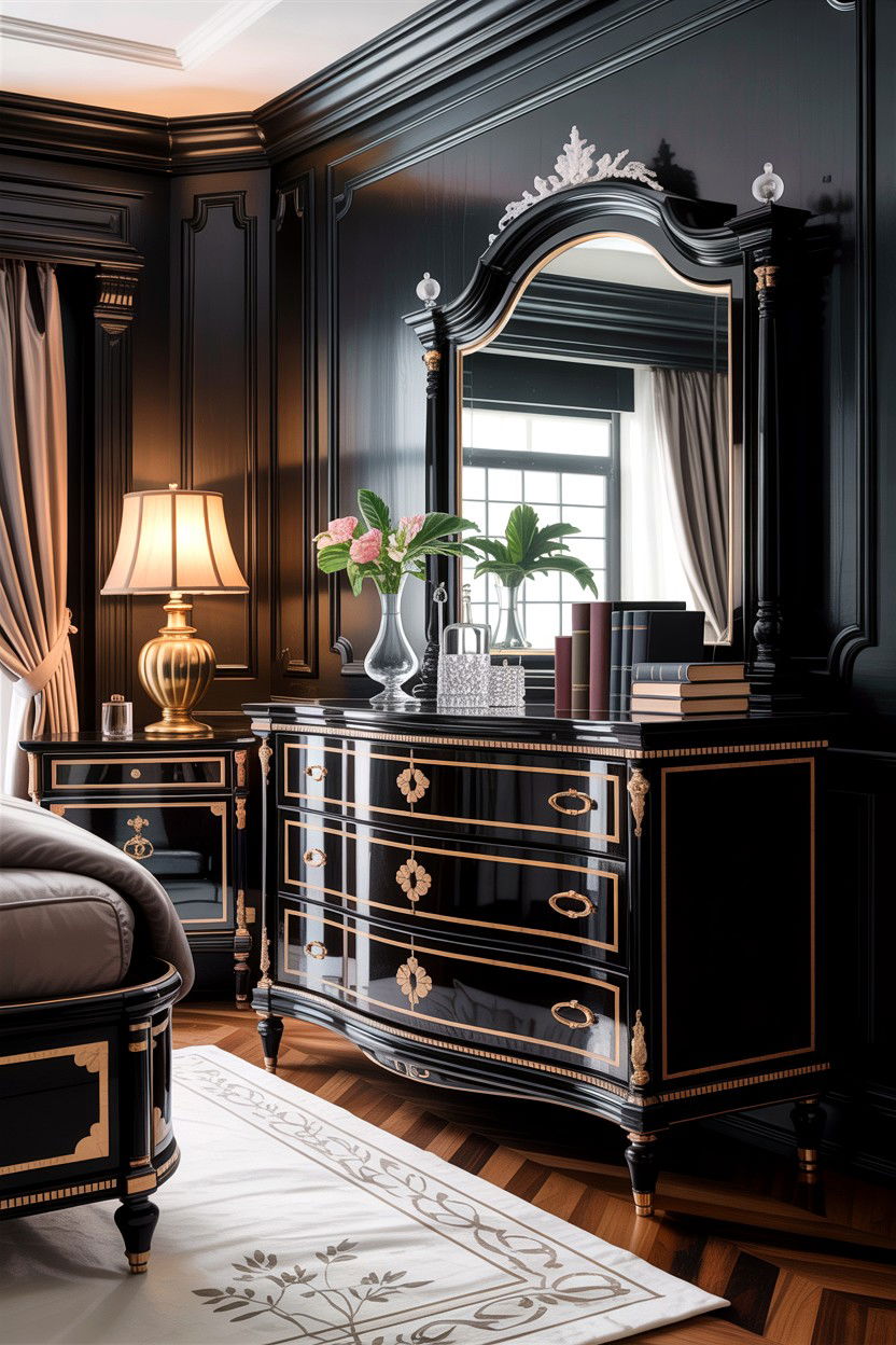Luxury Black Dresser - 30 bedroom black dressers