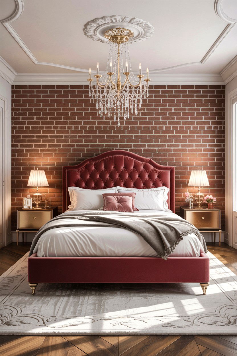 Luxury Brick Bedroom - 30 exposed brick bedroom ideas
