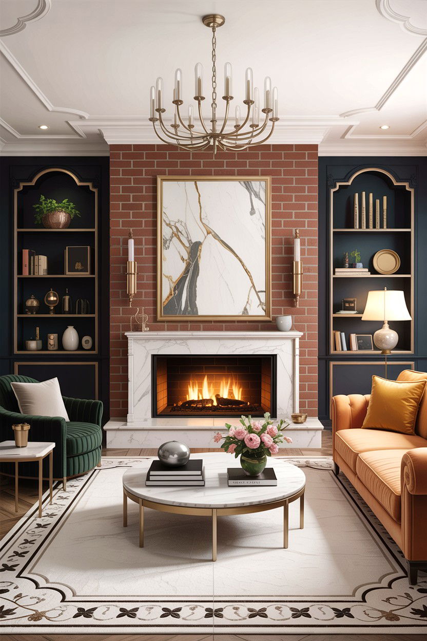 Luxury Brick Living Room - 30 exposed brick living room ideas
