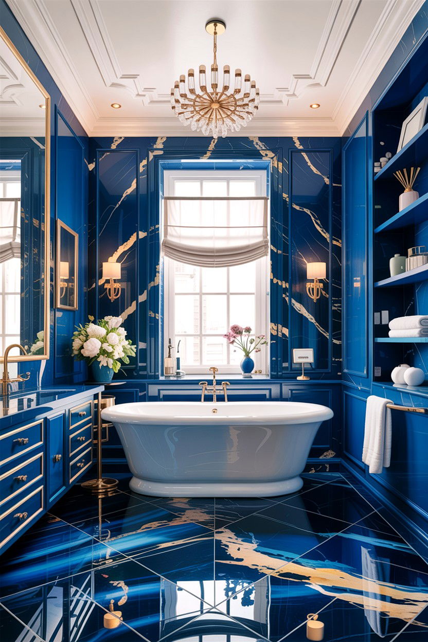 Luxury Cobalt Blue Bathroom - 30 cobalt blue bathroom ideas