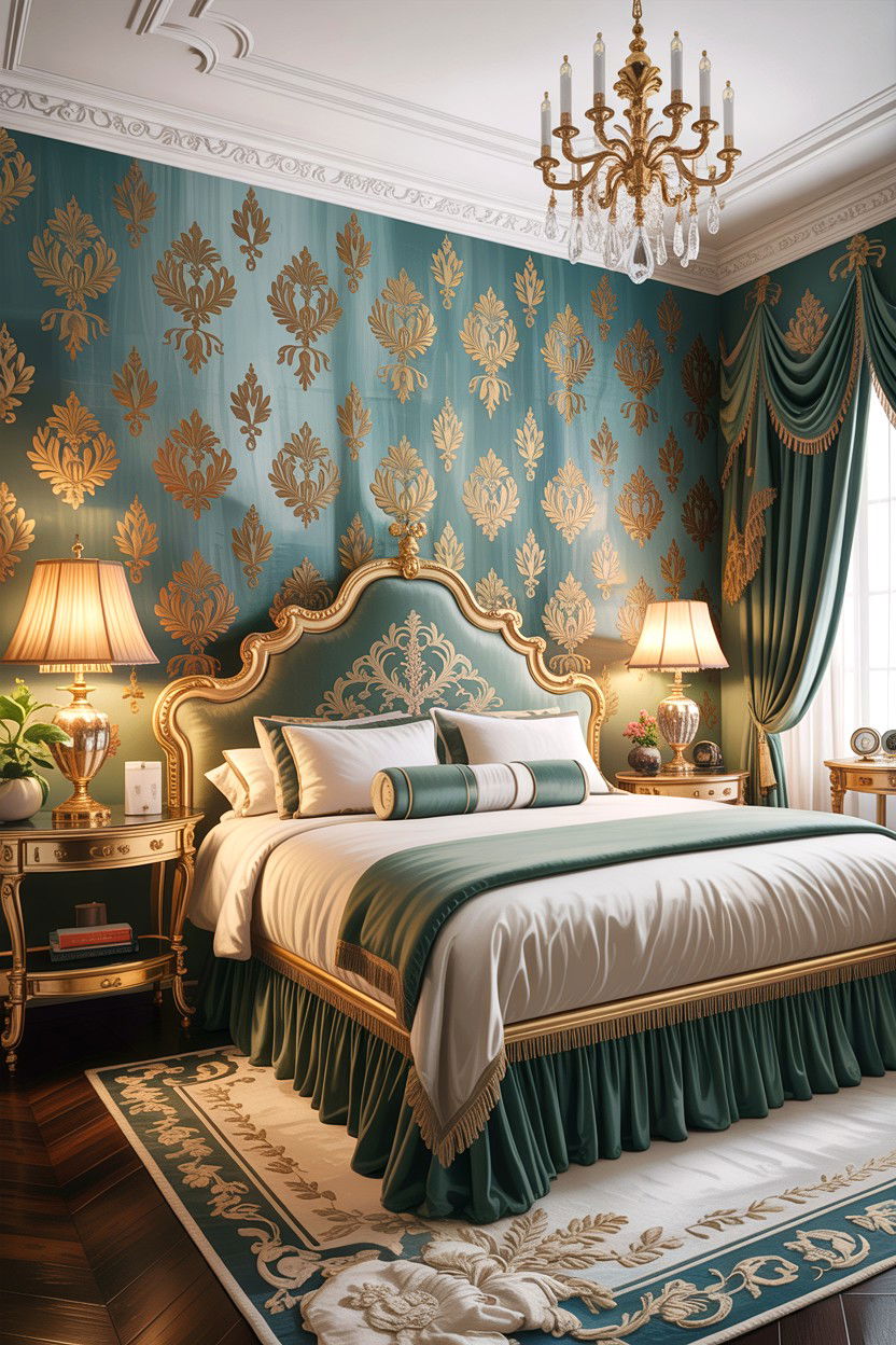 Luxury Damask Wallpaper - 30 bedroom damask wallpapers
