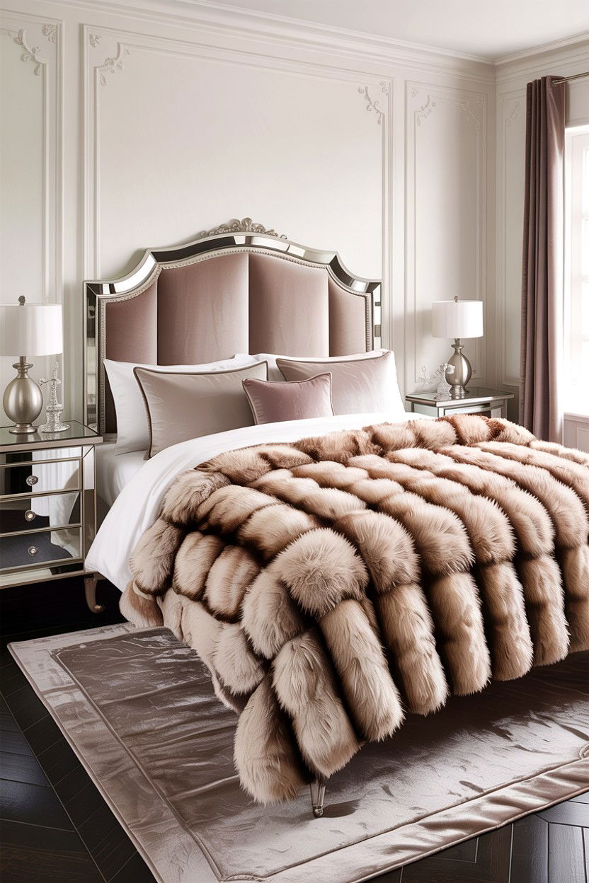 Luxury Faux Fur Comforter - 30 bedroom comforter sets