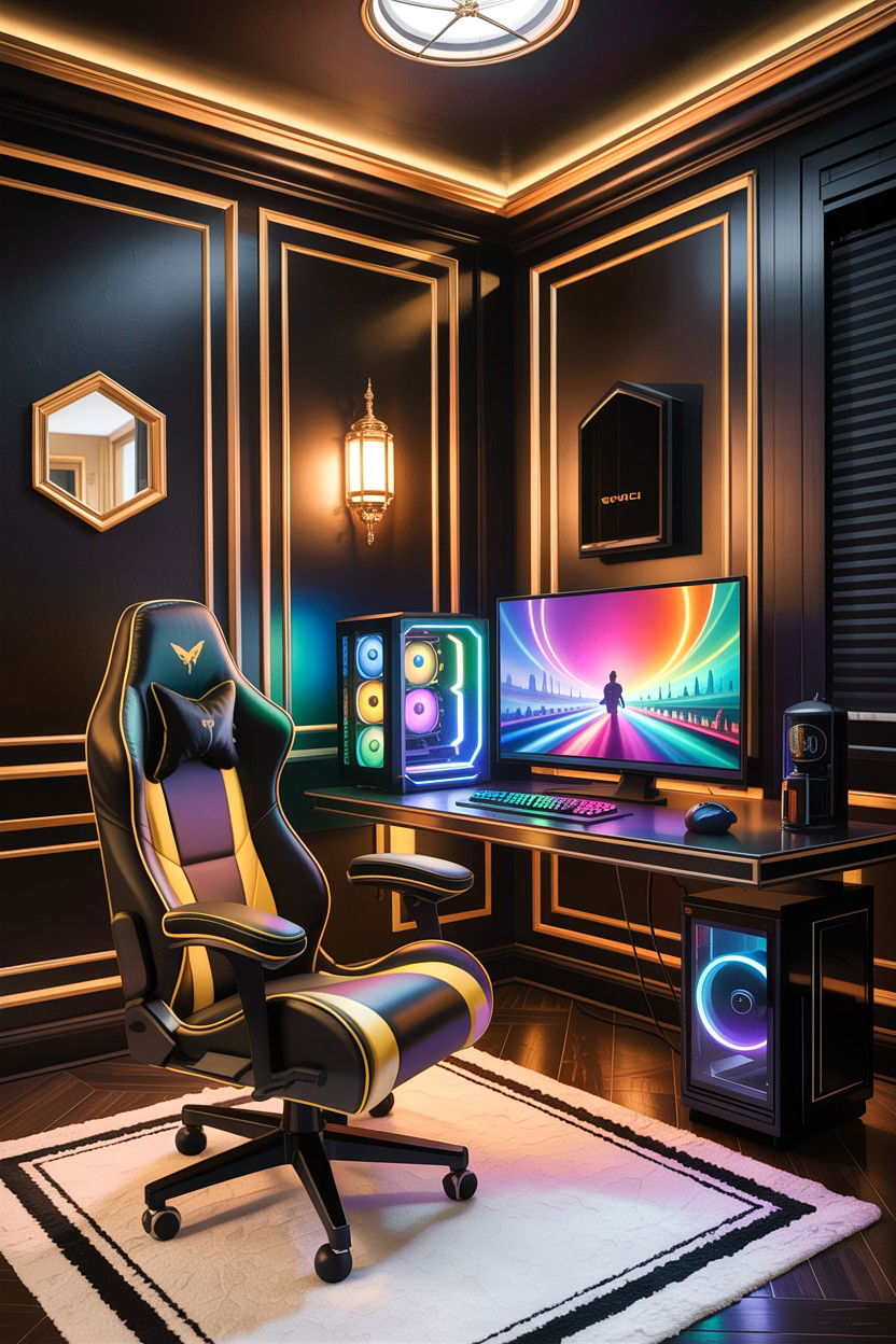Luxury Gaming Room - 30 gamer setup bedroom ideas
