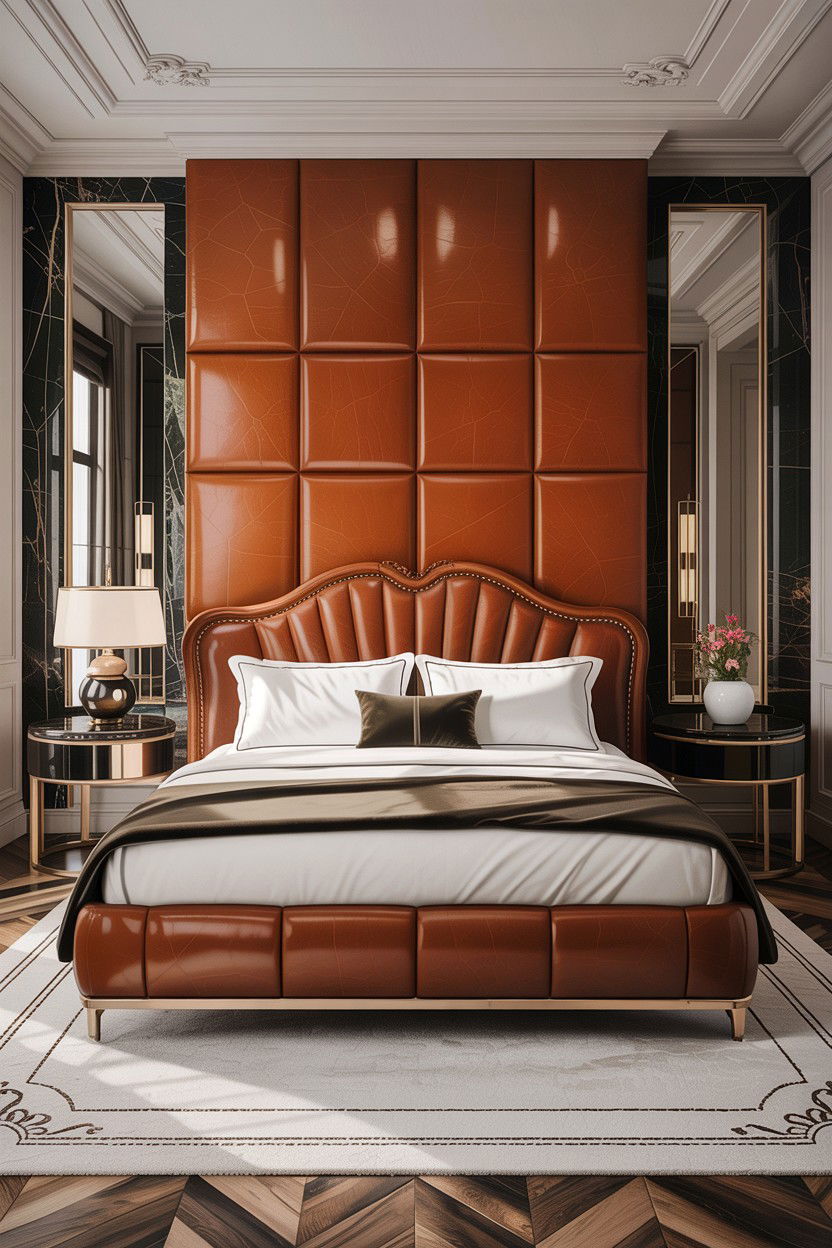 Luxury Leather Bedroom - 30 leather bedroom ideas