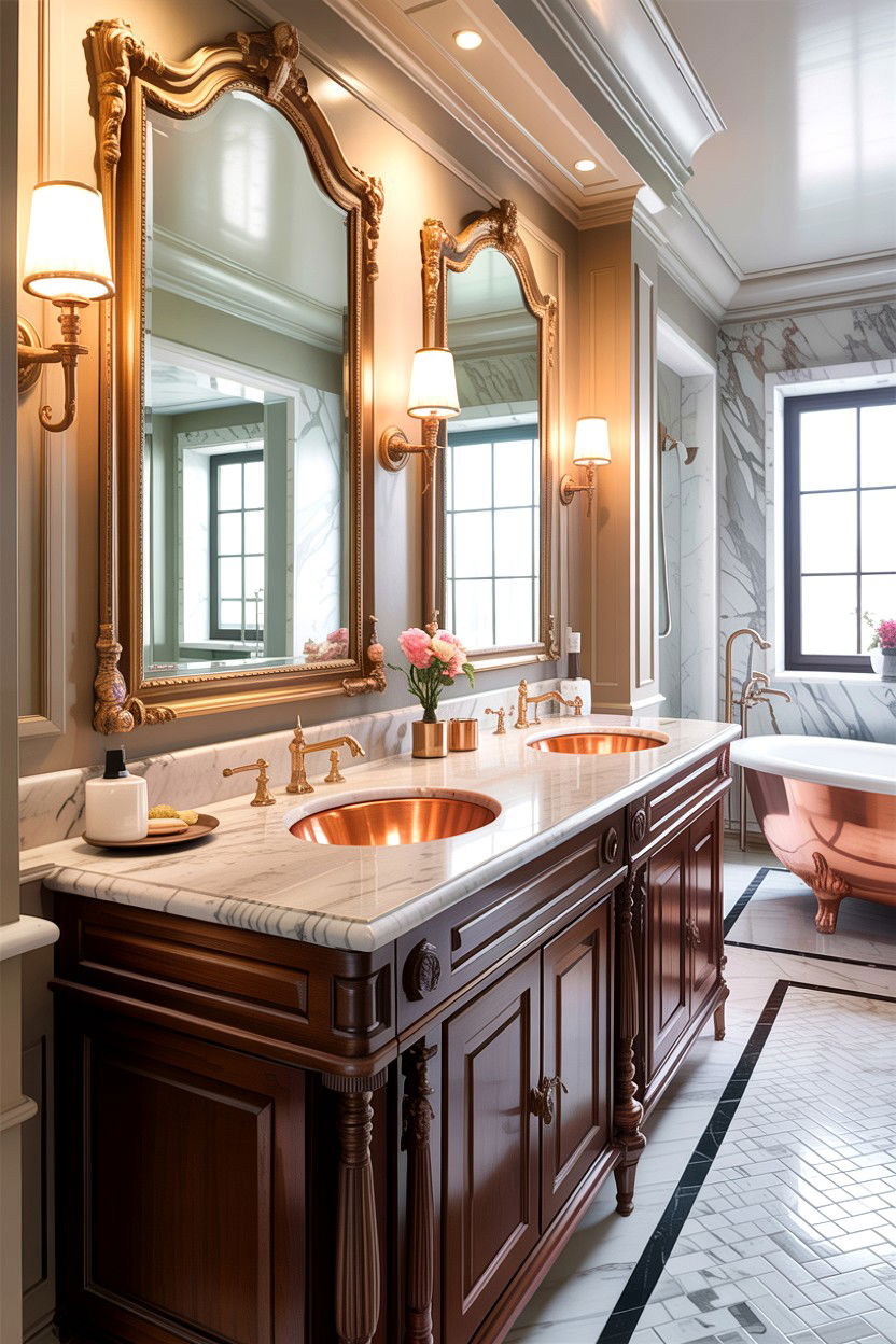 Luxury Master Bath Copper Sink - 30 copper sink ideas