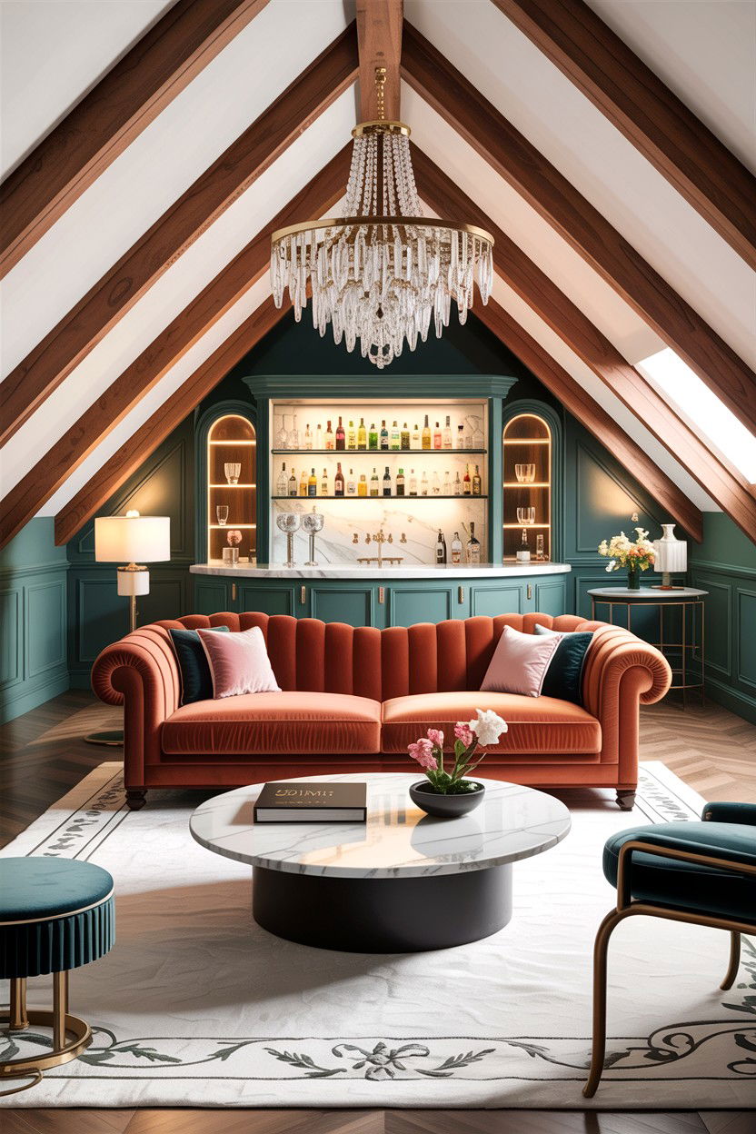 Luxury attic living room - 30 attic living room ideas