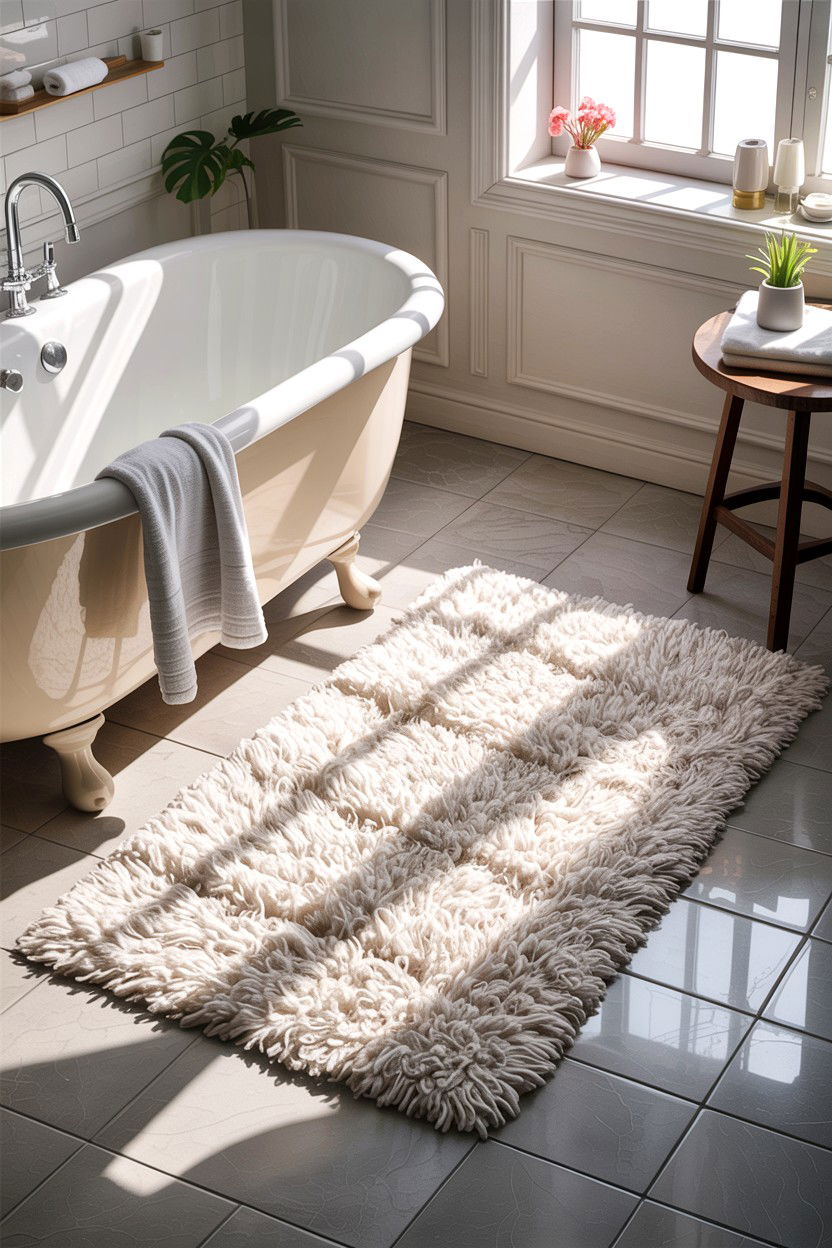 Luxury bath mat - 30 home spa bathroom ideas