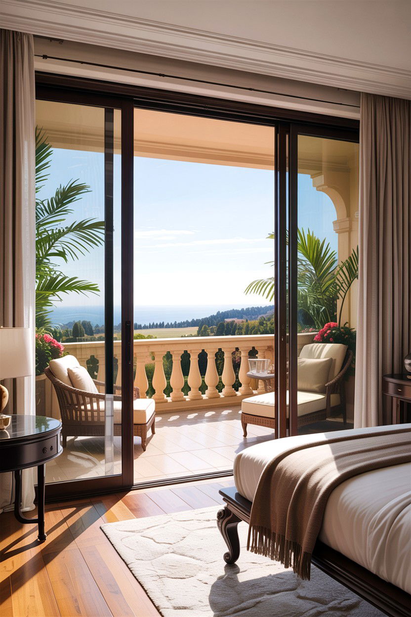 Luxury bedroom balcony view - 30 high end bedroom ideas