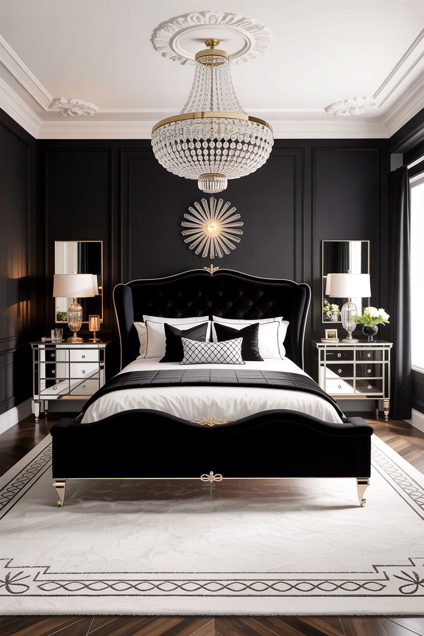 Luxury black and white bedroom - 30 black and white bedroom ideas