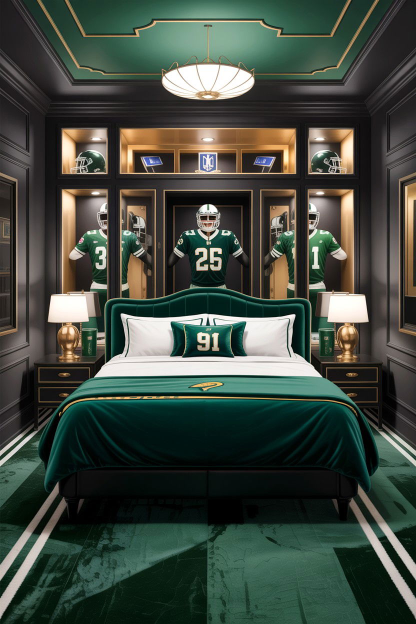 Luxury football suite - 30 football bedroom ideas