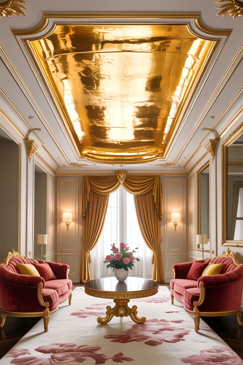 Luxury gold leaf - 30 bedroom false ceiling designs