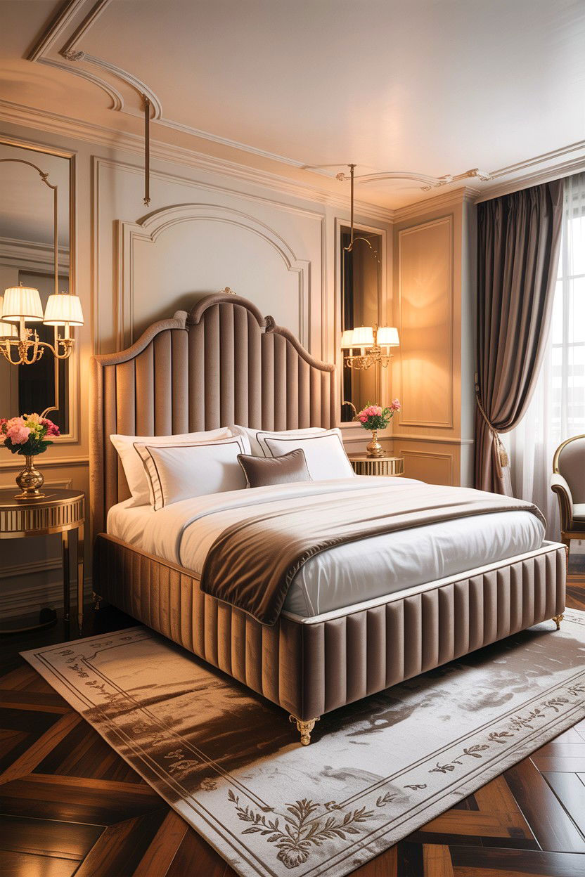 Luxury velvet storage bed - 30 bedroom ottoman bed ideas