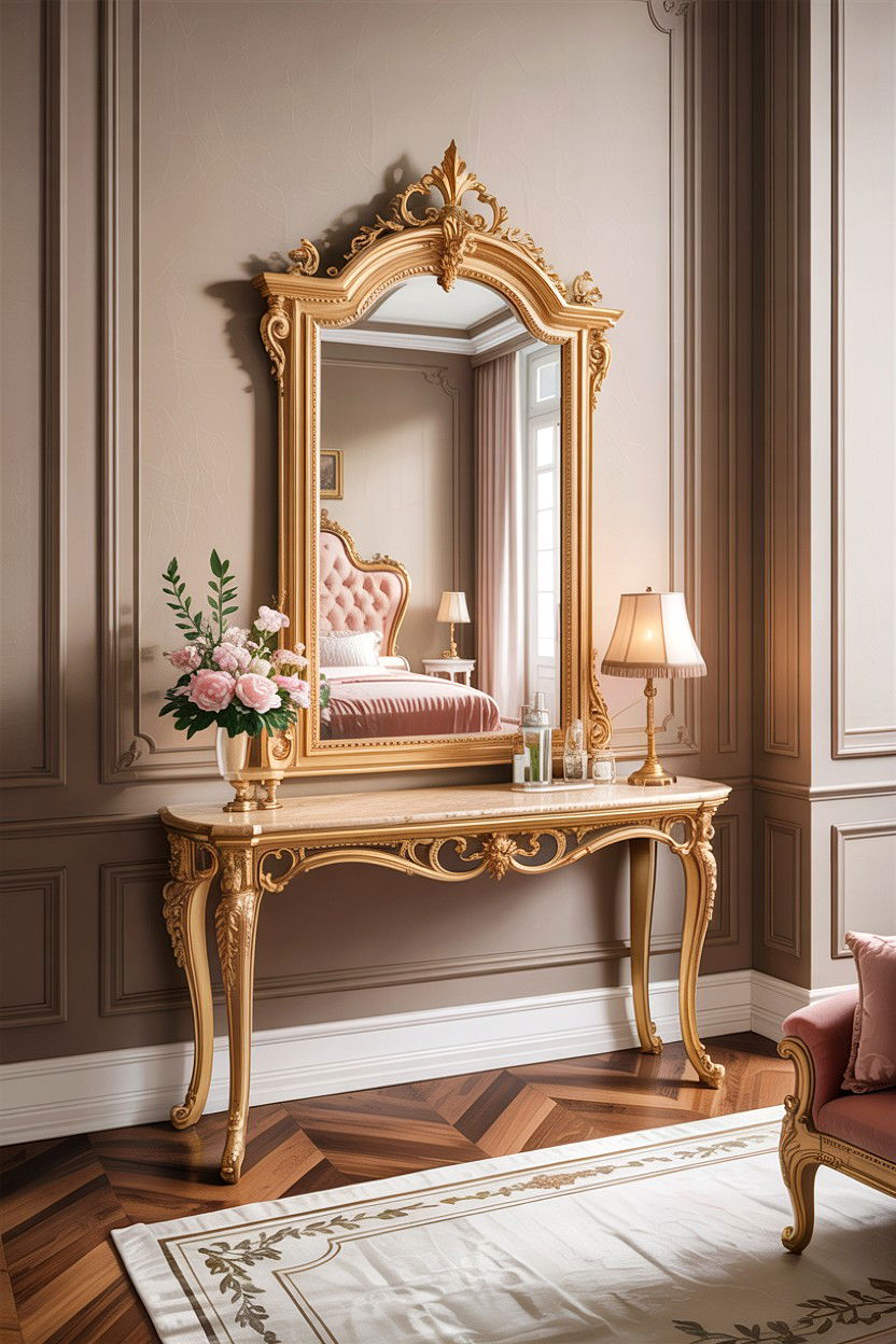 Luxury vintage vanity mirror - 30 bedroom vintage vanity ideas