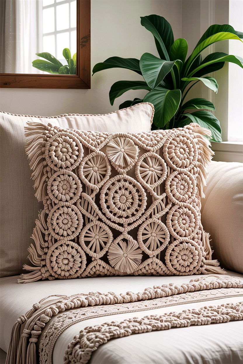 Macrame Pillowcase - 30 bedroom pillowcases