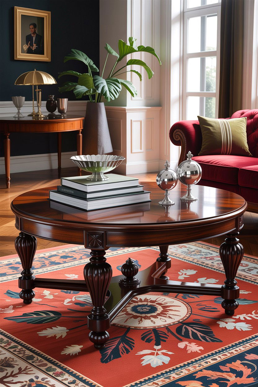 Mahogany Coffee Table - 30 living room English furniture ideas