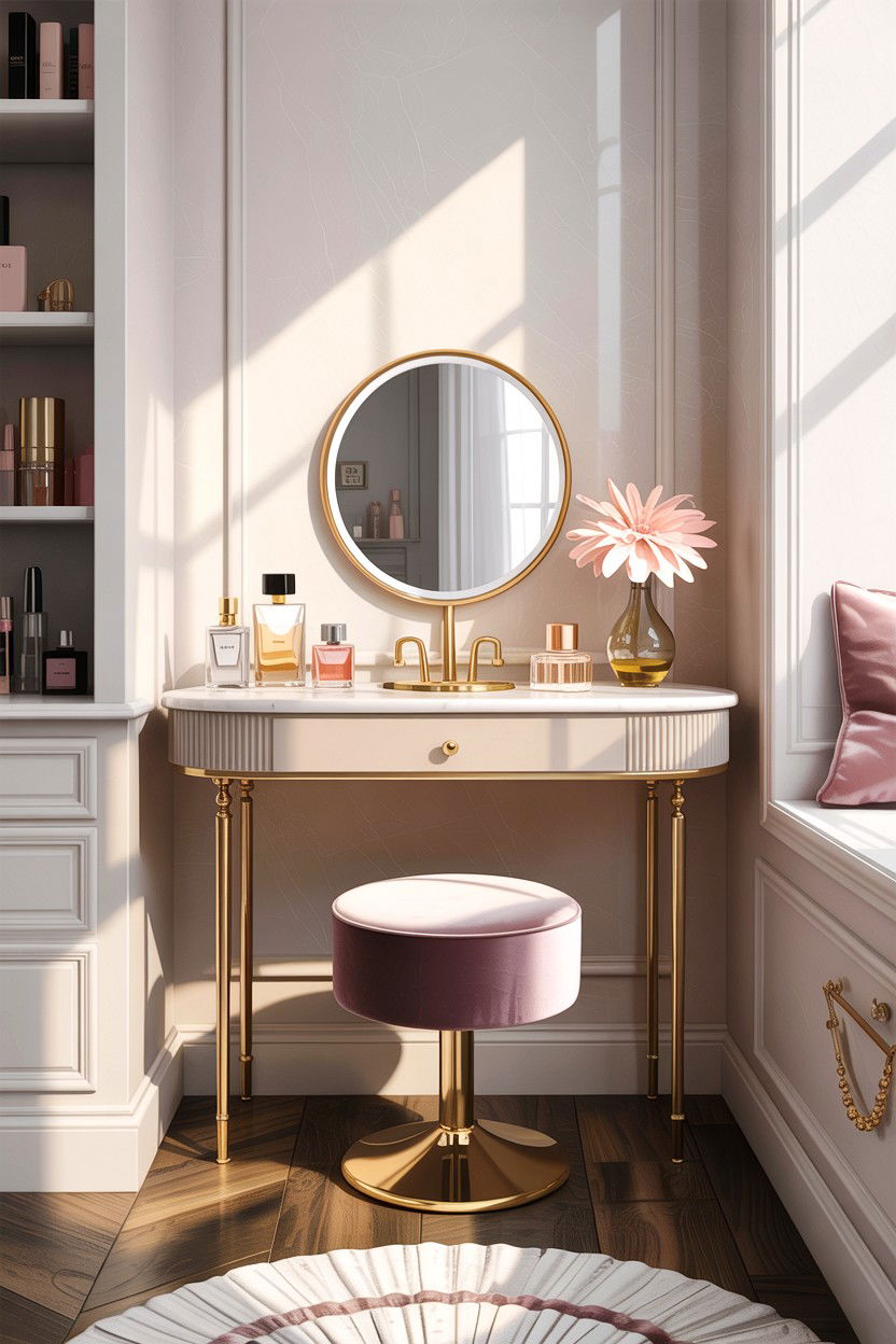 Makeup Vanity Table - 30 bedroom corner ideas