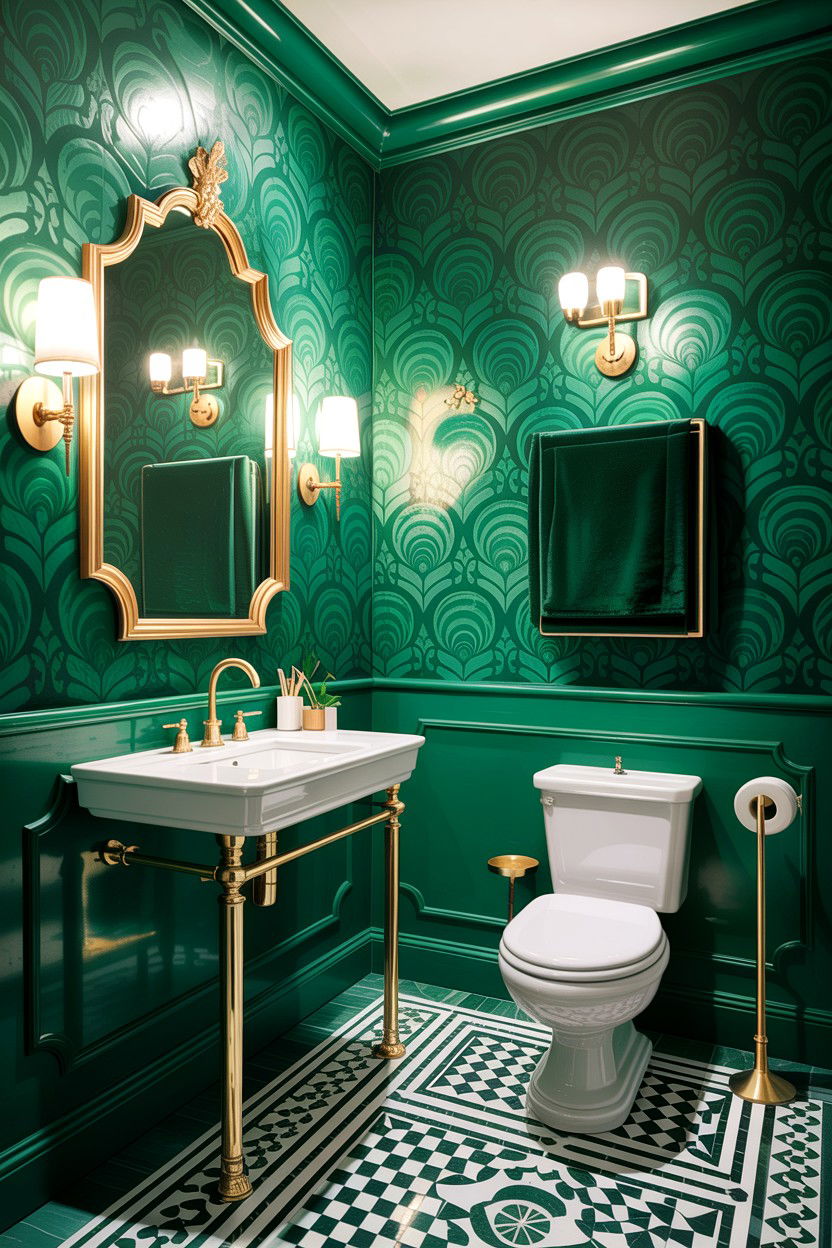 Malachite green bathroom - 30 green bathroom design ideas