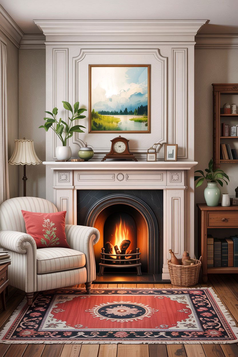 Mantel Piece Shelf - 30 bedroom book displays