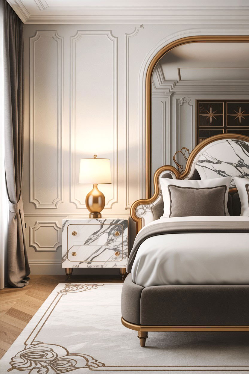 Marble Accents - 30 boutique hotel bedroom ideas
