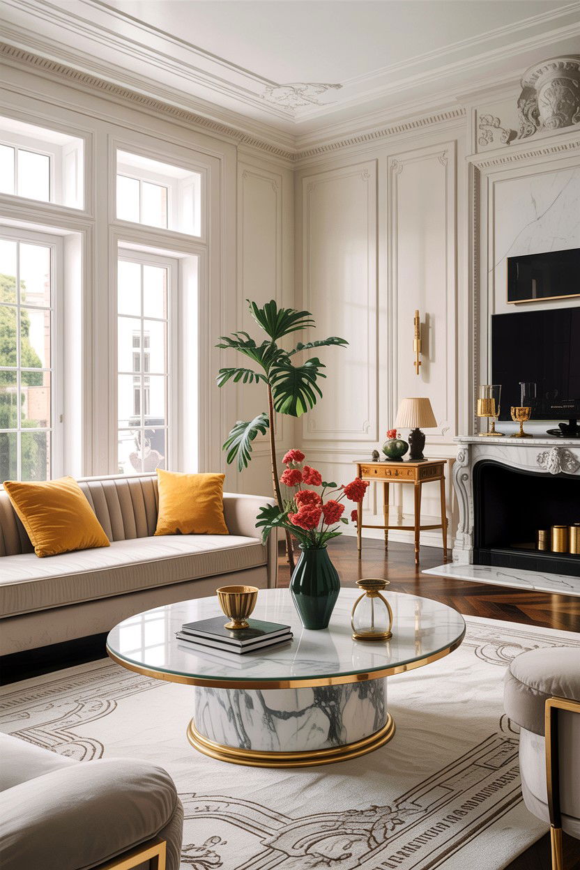 Marble And Glass Coffee Table - 30 living room glass coffee tables