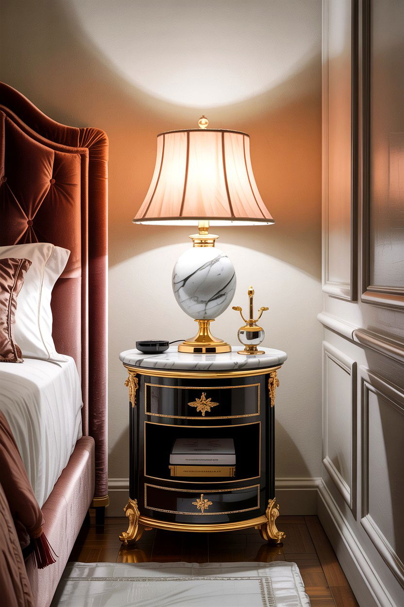 Marble Base Bedside Lamp - 30 bedroom bedside lamps