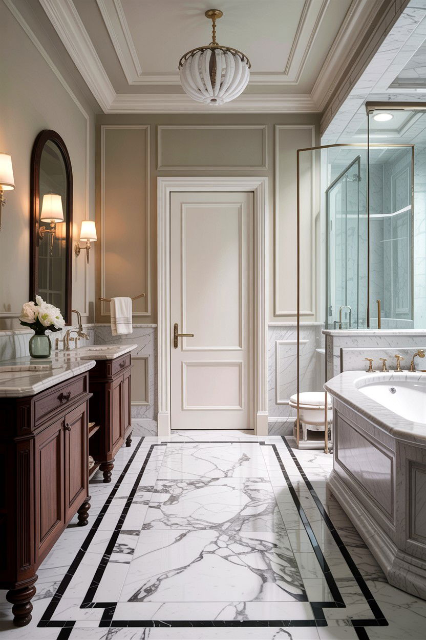 Marble Bathroom Baseboard - 30 bathroom baseboard ideas