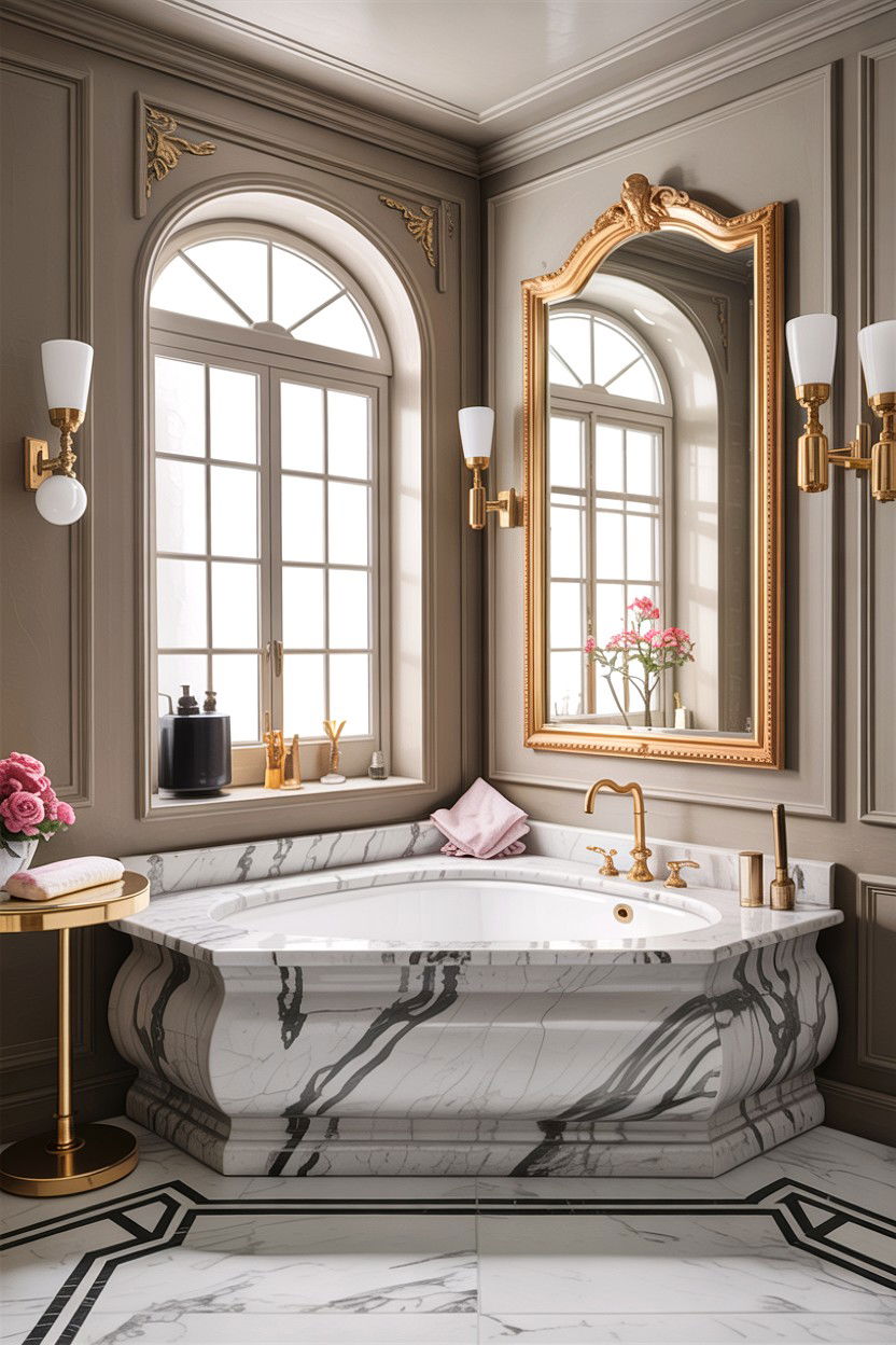 Marble Corner Bathtub - 30 corner tub ideas